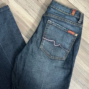 Seven 7 For All Mankind Pink Stitch Bootcut Women’s Jeans Size 31